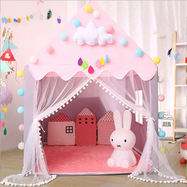 Kids Play Tents for Girls Large Pink Playhouse for Kids Indoor and Outdoor Princess Tent for Kids Toddler Tent Children Play House